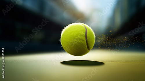 Close-Up of a Tennis Ball in Action © Linus