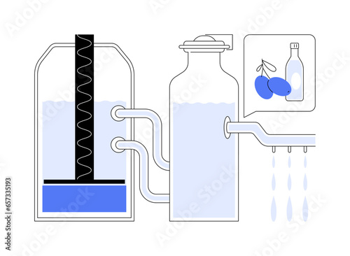 Extracting oil abstract concept vector illustration.