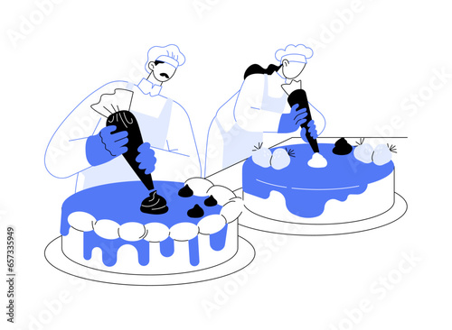 Confectioner abstract concept vector illustration.