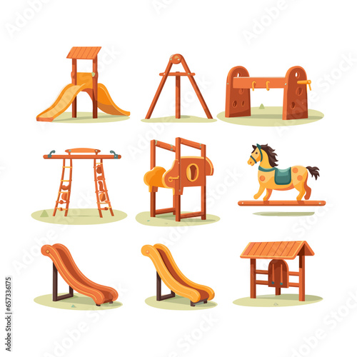 vector flat style modern children playground