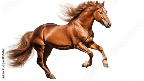 running horse pose on transparent background