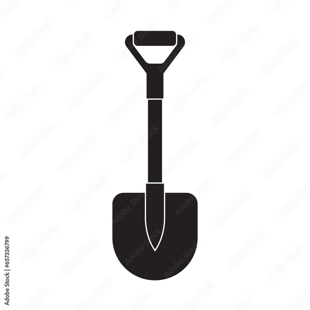 Sand shovel icon logo vector design template Sand shovel icon logo vector design template