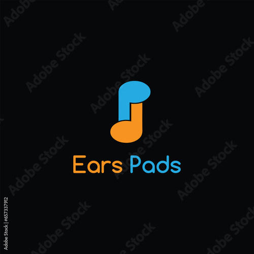 earpad logo design vector