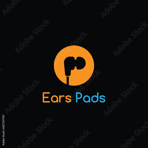 earpad logo design vector