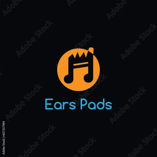earpad logo design vector