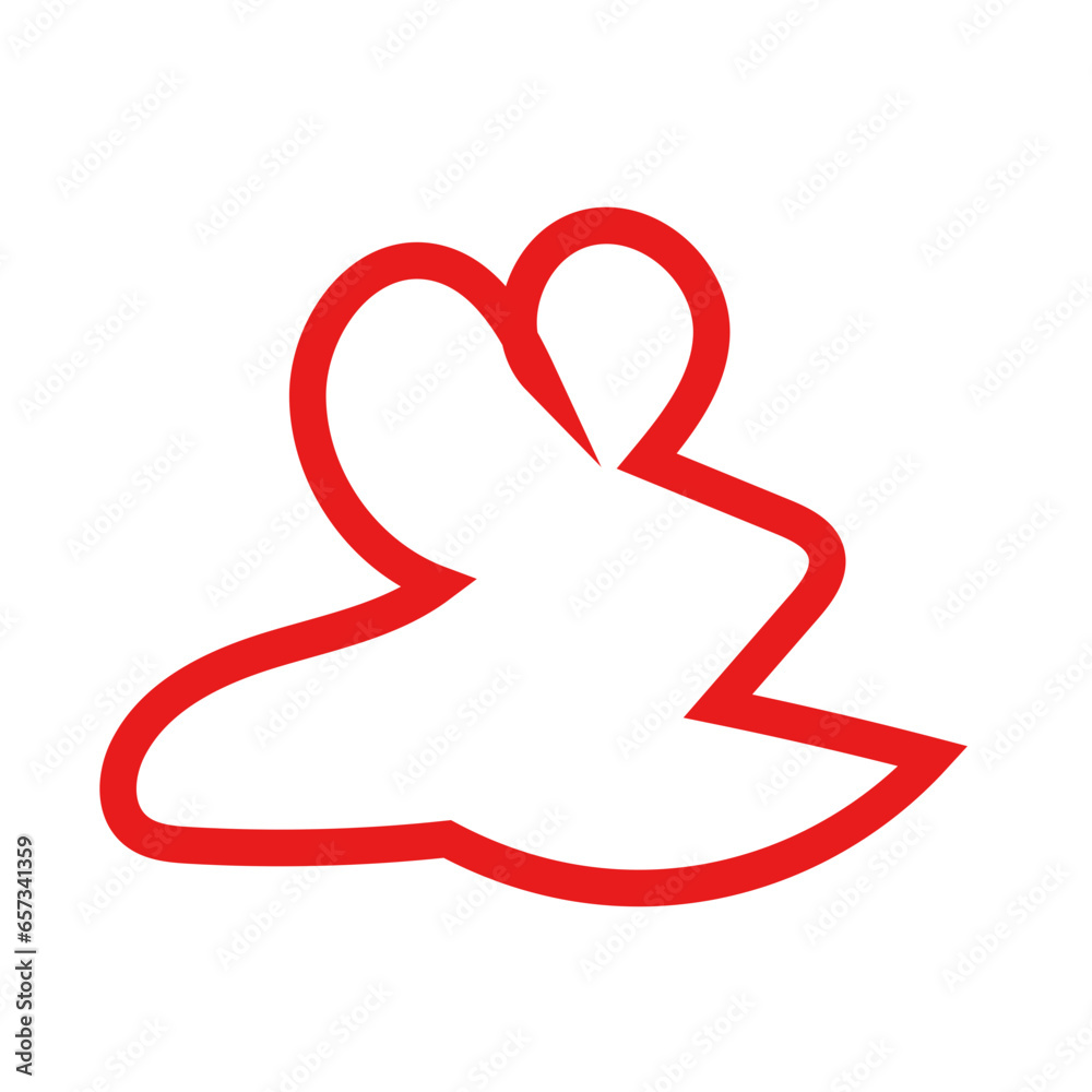 Red abstract shapes outlines vectors Red abstract shapes outlines vectors
