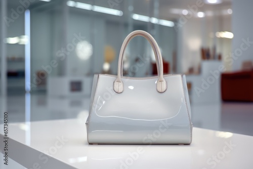 Indulge in luxury at a fashionable boutique, offering an exquisite collection of expensive designer handbags. Elegance, style, and glamour define this modern retail space, perfect for the stylish woma