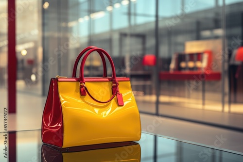Step into a luxurious designer boutique where elegance meets style. This fashionable store showcases a collection of expensive leather handbags and accessories, perfect for the modern, stylish woman © ChaoticMind