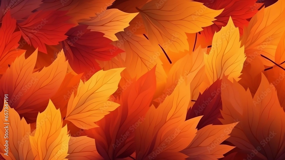 background Vibrant autumn leaves texture
