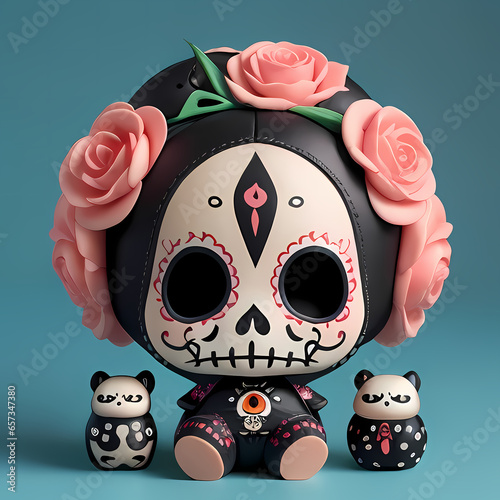 Muñequita Kawaii calaverita