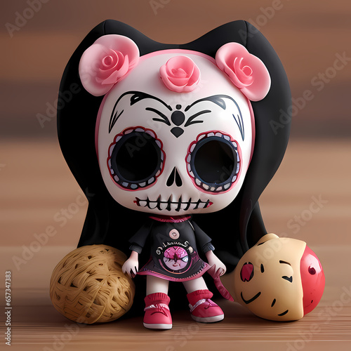 Muñequita Kawaii calaverita