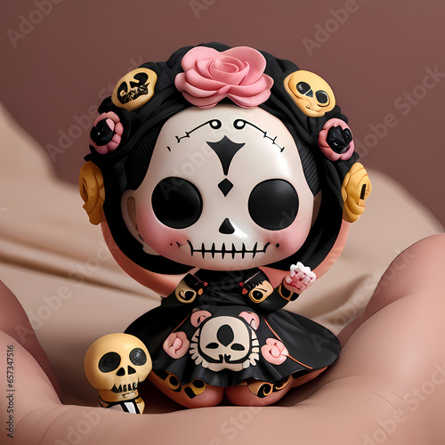Muñequita Kawaii calaverita
