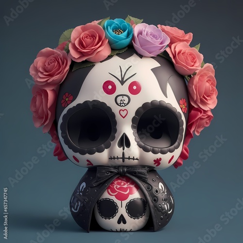 Muñequita Kawaii calaverita