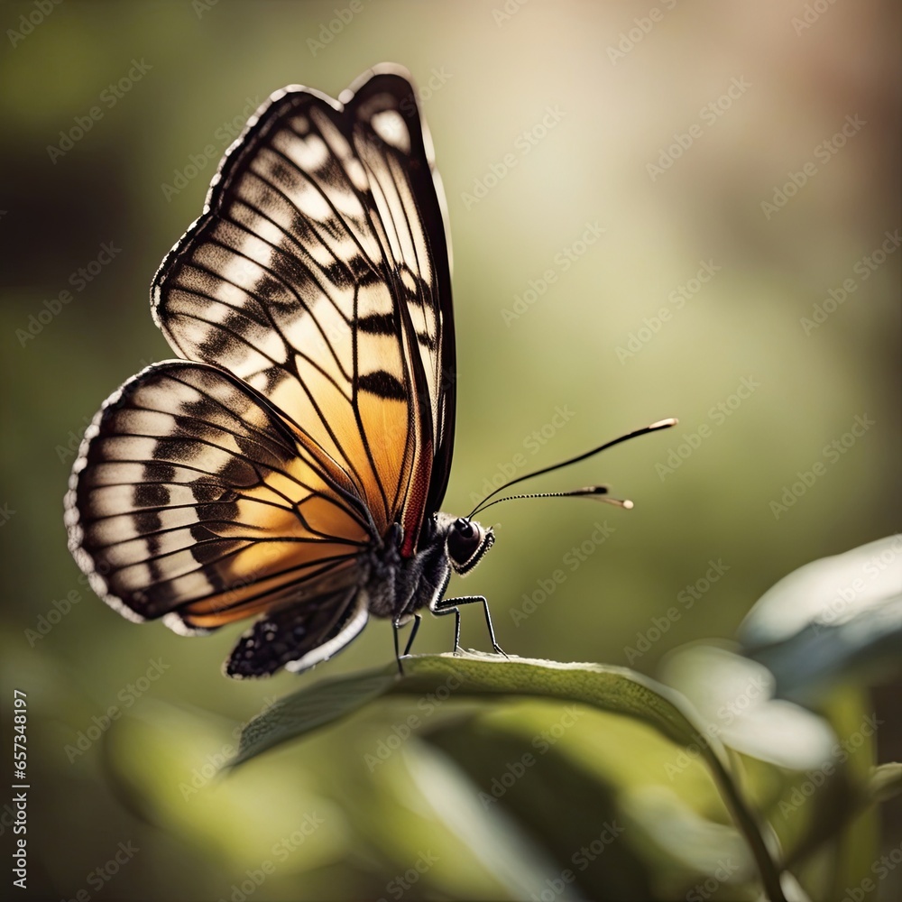 Fototapeta premium butterfly on a flower