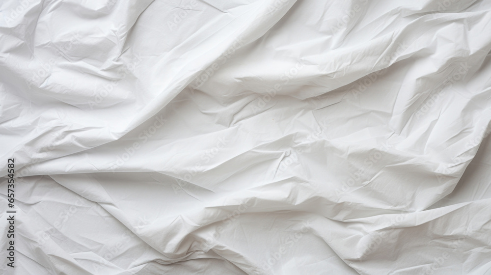 Texture of a wrinkled paper, with tightly packed creases resembling a sheet of cled fabric. Texture of a wrinkled paper, with tightly packed creases resembling a sheet of cled fabric.