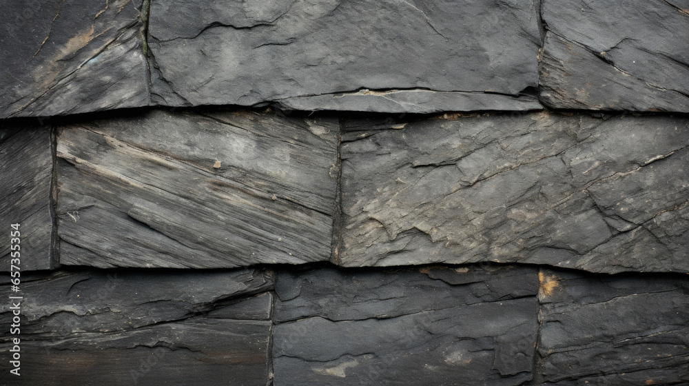 Texture of Aged and Cracked Slate Roof Tiles Aged slate with visible cracks and a rough surface, highlighting the unique patterns and imperfections that add to its charm. Texture of Aged and Cracked Slate Roof Tiles Aged slate with visible cracks and a rough surface, highlighting the unique patterns and imperfections that add to its charm.