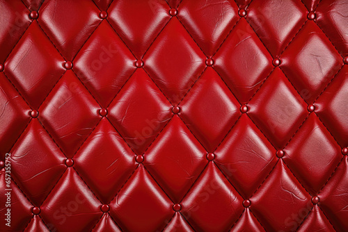 Texture of quilted patent leather A luxurious texture with a stitched diamond pattern that adds a touch of opulence. The glossy finish accentuates the geometric design, giving the appearance © Justlight