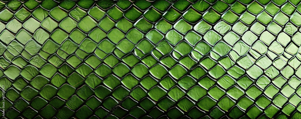 Texture of Green Python Skin Leather Vibrant and exotic, this leather ...