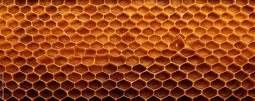 Closeup of Honeycomb Beehive Pattern This pattern features a repeating honeycomb beehive texture, creating an eyecatching design. The texture is durable and can be found in various colors