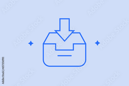 upload document file illustration in flat style design. Vector illustration.
