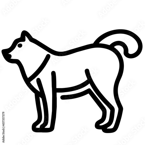 Alaskan Malamute Icon. Animal Head Silhouette Icon Alaskan Malamute. Flat Sign Graph Symbol for Your Website Design, Logo, App, UI.