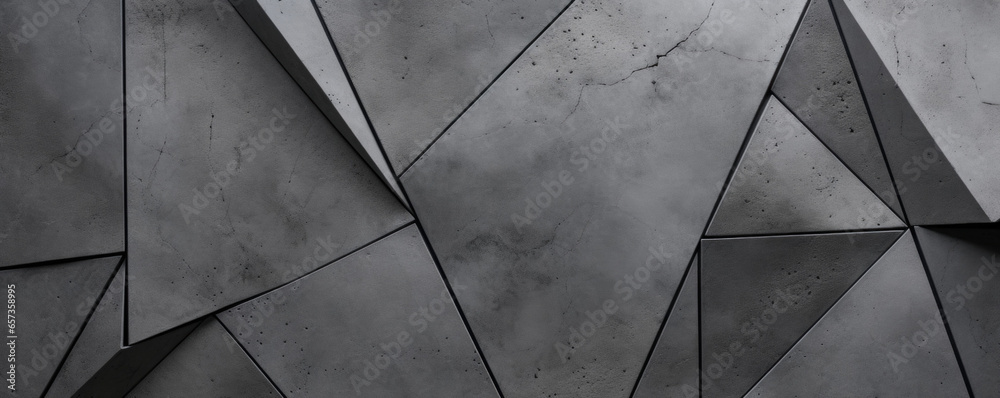 Closeup of Geometric AcidEtched Concrete A combination of sharp angles and geometric shapes etched into the concrete surface. The texture has a modern and sleek aesthetic, perfect for a - obrazy, fototapety, plakaty 