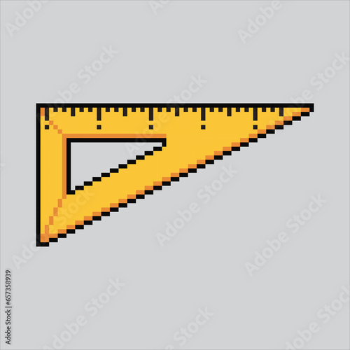 Pixel art illustration Ruler. Pixelated Ruler. Ruler
icon pixelated for the pixel art game and icon for website and video game.
old school retro.