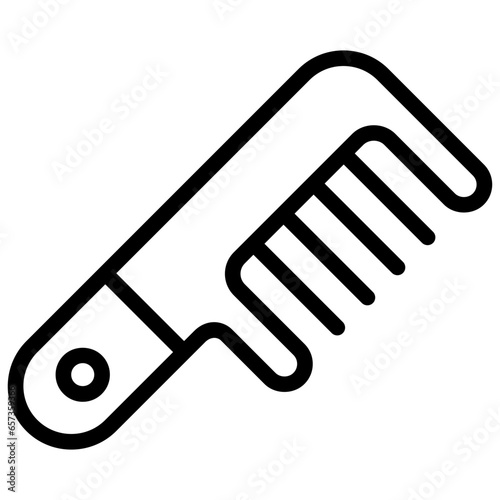 comb icon illustration design with outline