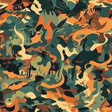 woodland camouflage seamless texture tile pattern background design banner