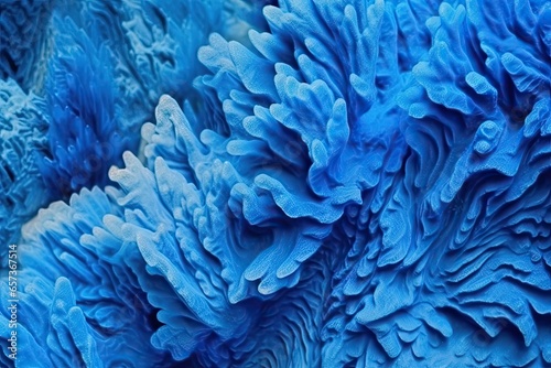 Abstract Blue Texture Background: Tranquil Depths and Vibrant Life of a Coral Reef, generative AI