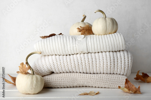 Cozy autumn home decor with...