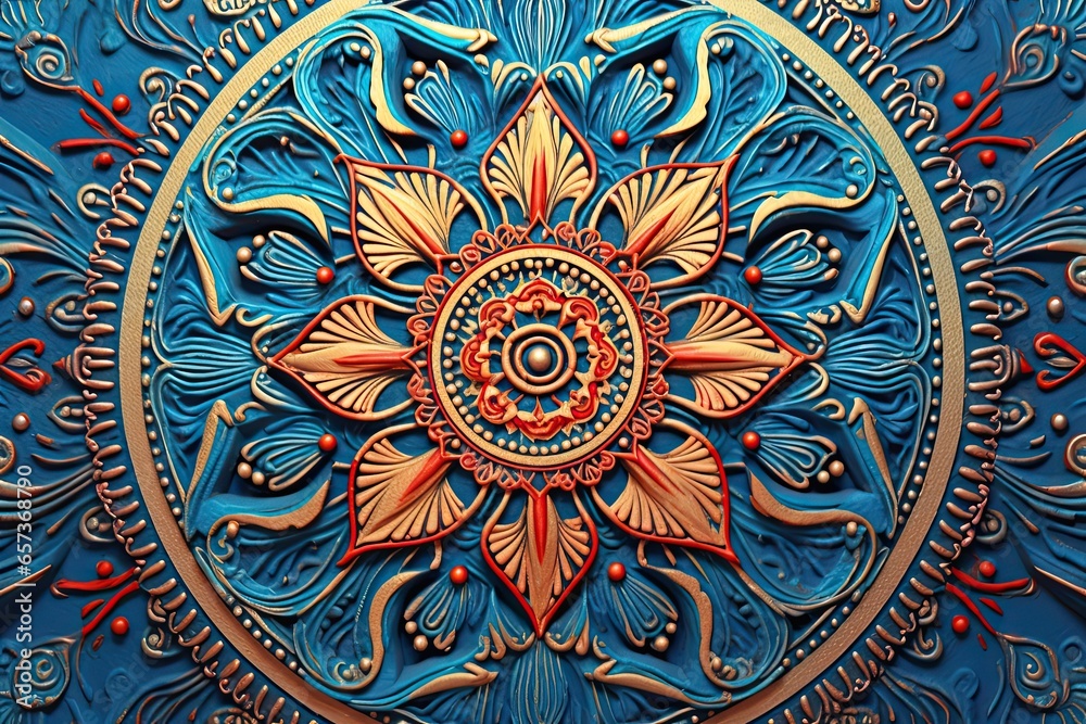 Abstract Mandala Pattern Background: Interpreting Intricate and Mesmerizing Designs in a Captivating Display, generative AI
