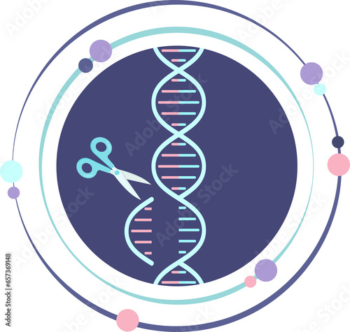 Gene deletion science illustration graphic icon symbol photo