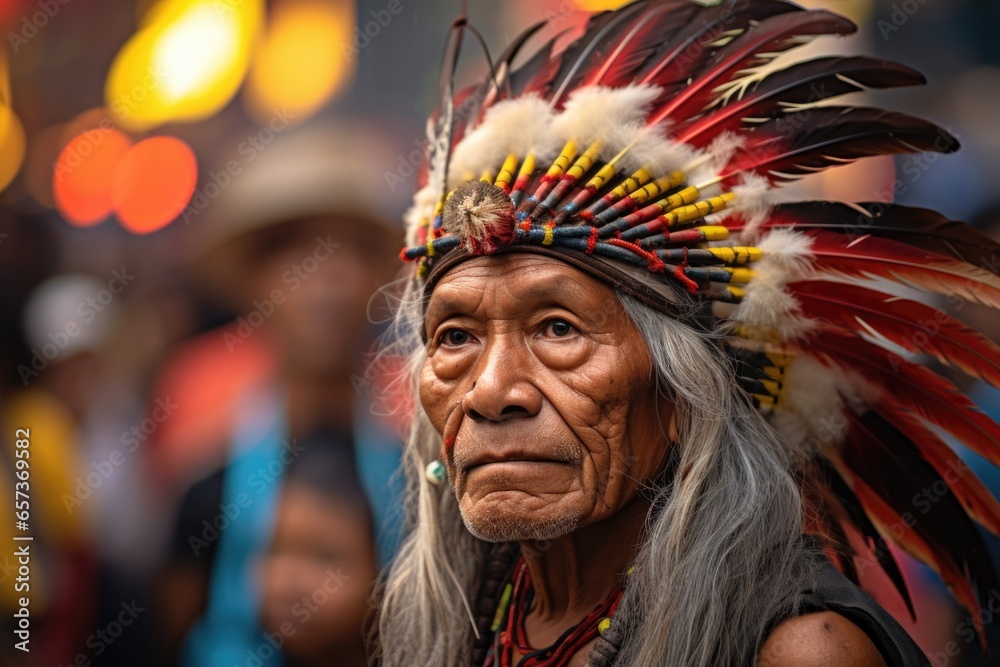 Indigenous man portrait