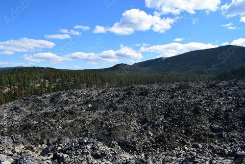 landscape with blue sky