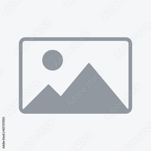 No photo thumbnail graphic element. No found or available image in the gallery or album. Flat picture placeholder symbol for the app, website, or user interface design. Vector illustration photo