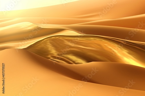Gold Abstract Background: Captivating Brilliance of Desert Under Afternoon Sun, generative AI © Michael
