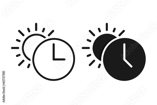 Sun time icon symbol. Illustration vector