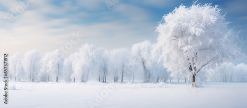 Winters breathtaking scenery of frosted trees © 2rogan