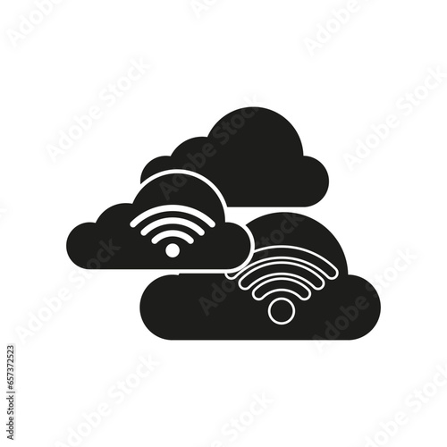 Cloud computing icon. Vector illustration. EPS 10.