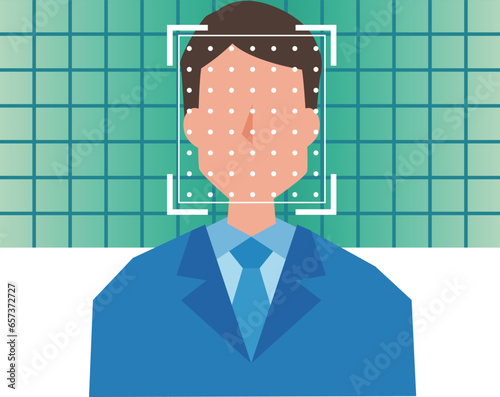 顔認証のイメージイラスト