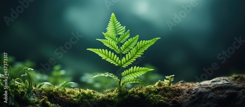 ancient fern With copyspace for text photo
