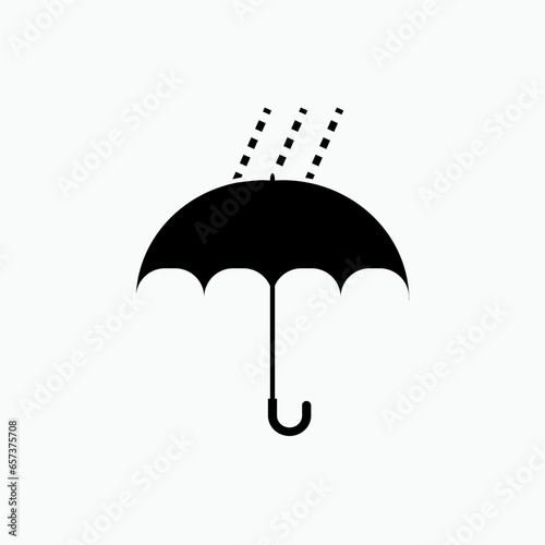 Keep Dry Icon. Umbrella and Droplet Symbol - Vector.