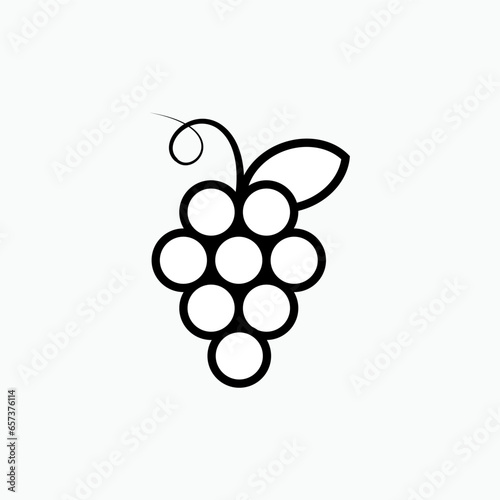 Grape Icon. Fruit Symbol - Vector.