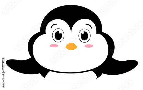 Cute plating penguin