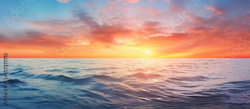 Sea sunrise panoramic view