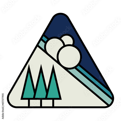 Avalanche Badge Illustration