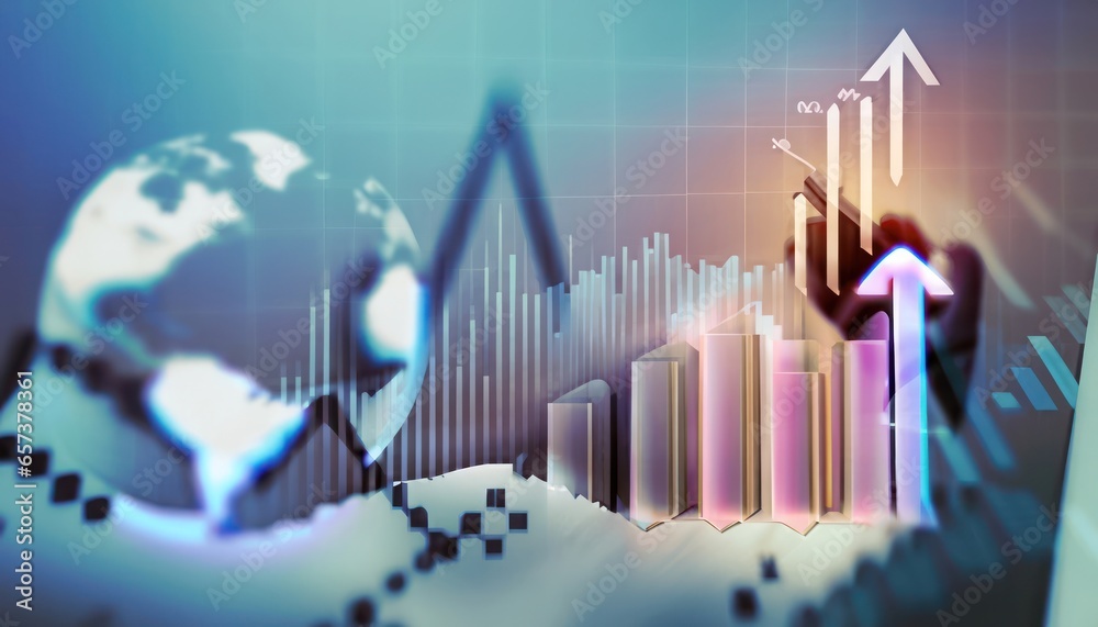 Business graph background. Business graph background.
