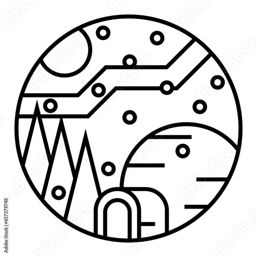 Igloo Badge Illustration