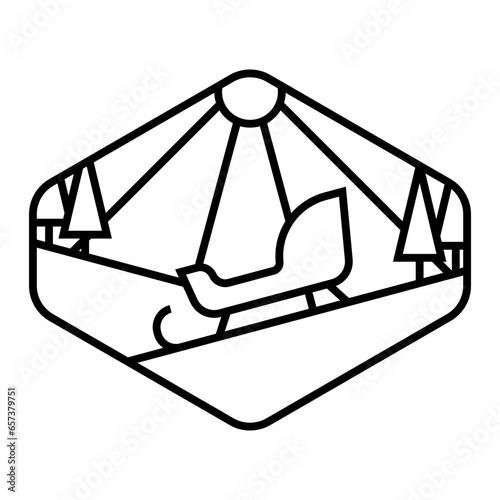 Sled Badge Illustration